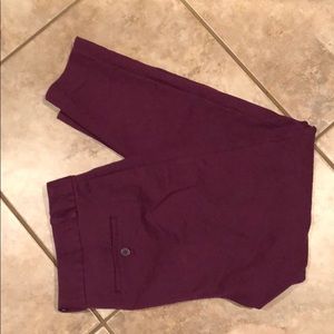Purple work pants. Size 10.